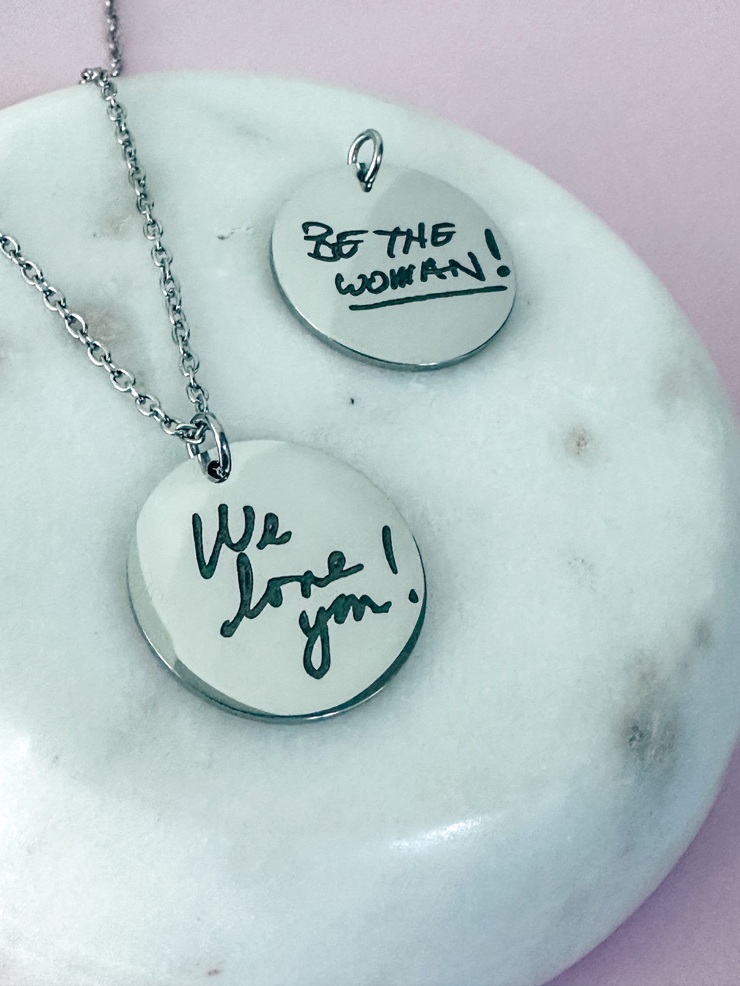 Handwriting Necklace – 25mm Charm