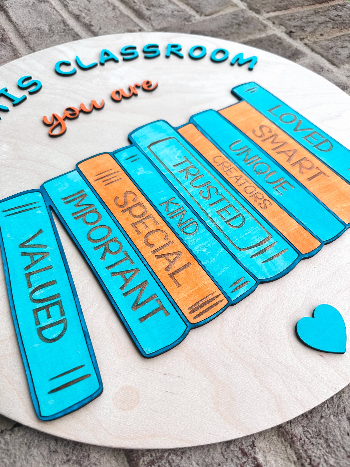 In This Classroom 18" Round Sign