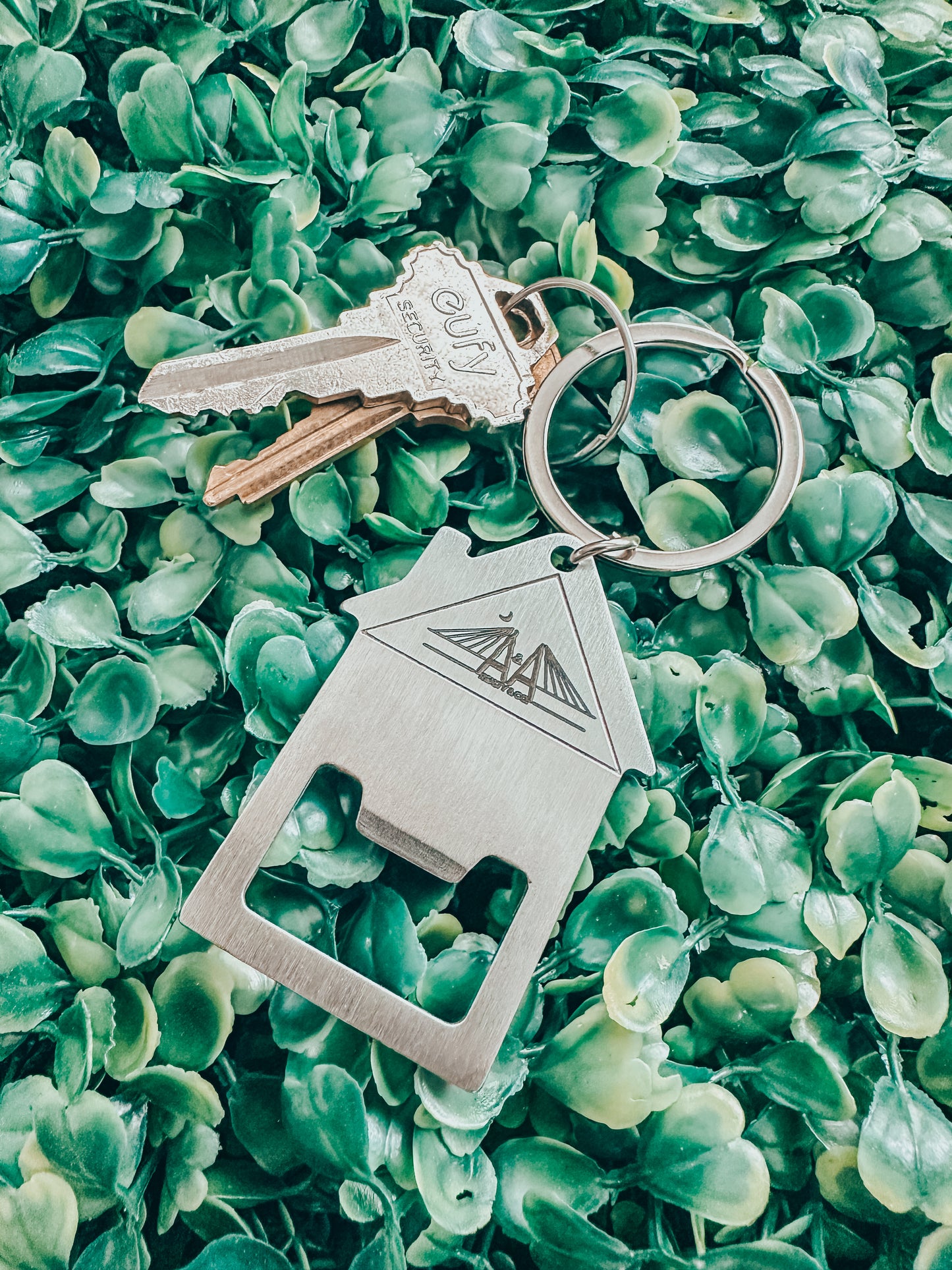 Personalized House Bottle Opener Keychain