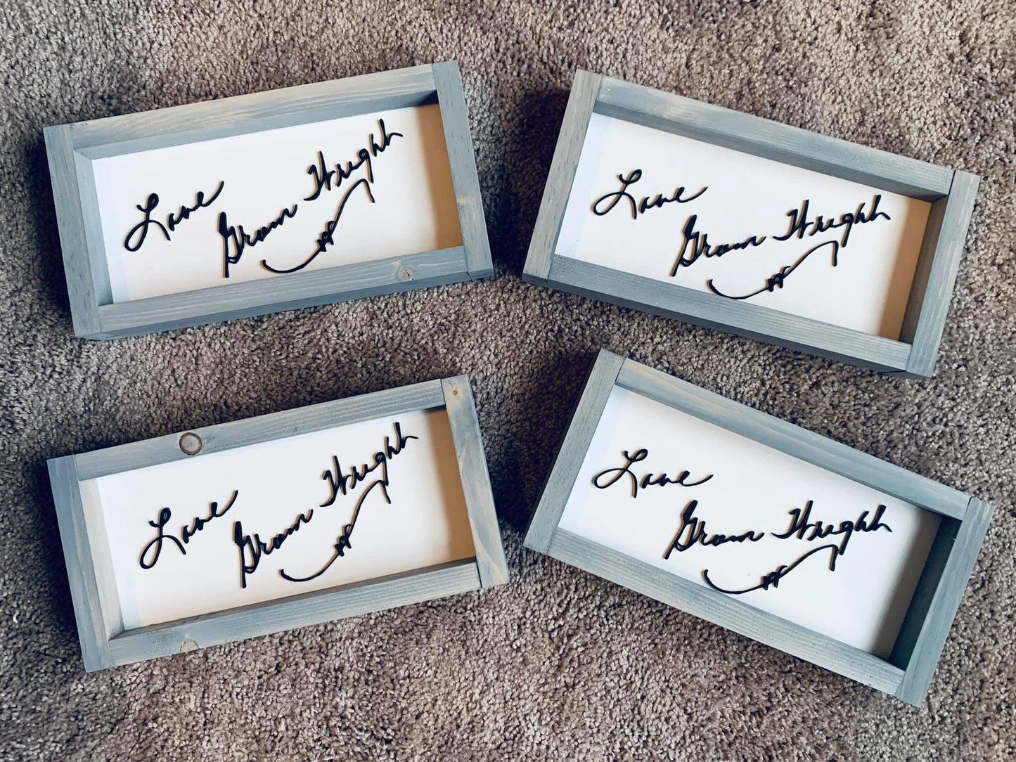 3D Raised Handwriting Sign