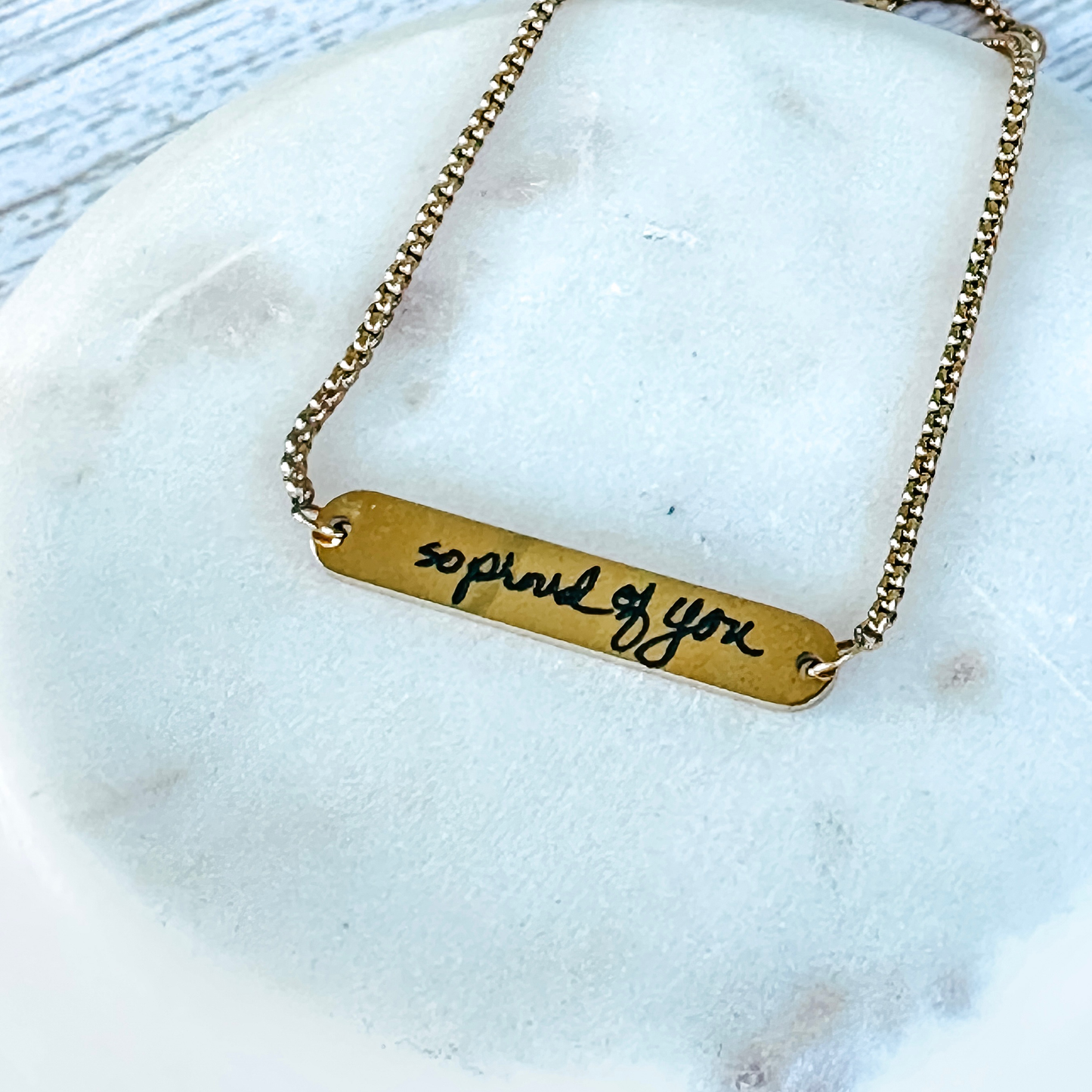 Handwriting Bar Bracelet