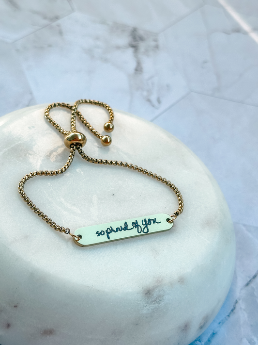 Handwriting Bar Bracelet