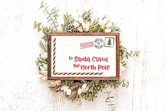 North Pole Mail Sign